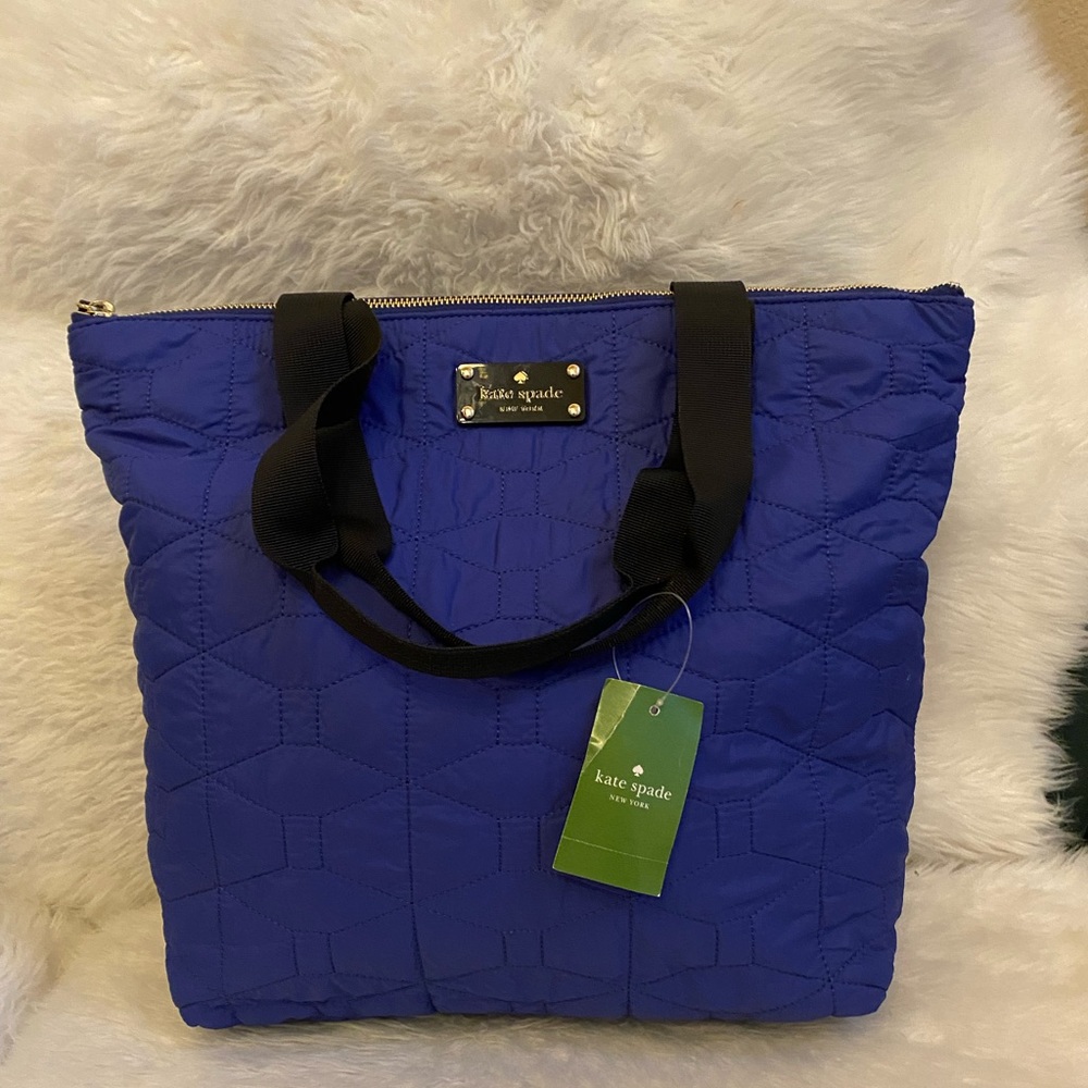 NWT Kate Spade Quilted Bon nylon Shopper Tote